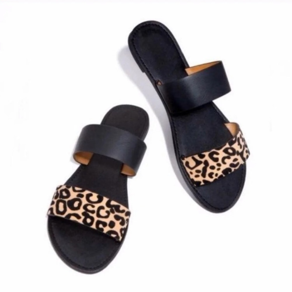 Strappy Animal Print Slides - Picture 3 of 6